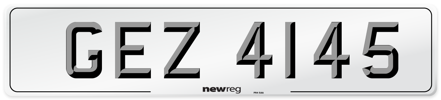 GEZ 4145 Number Plate from New Reg